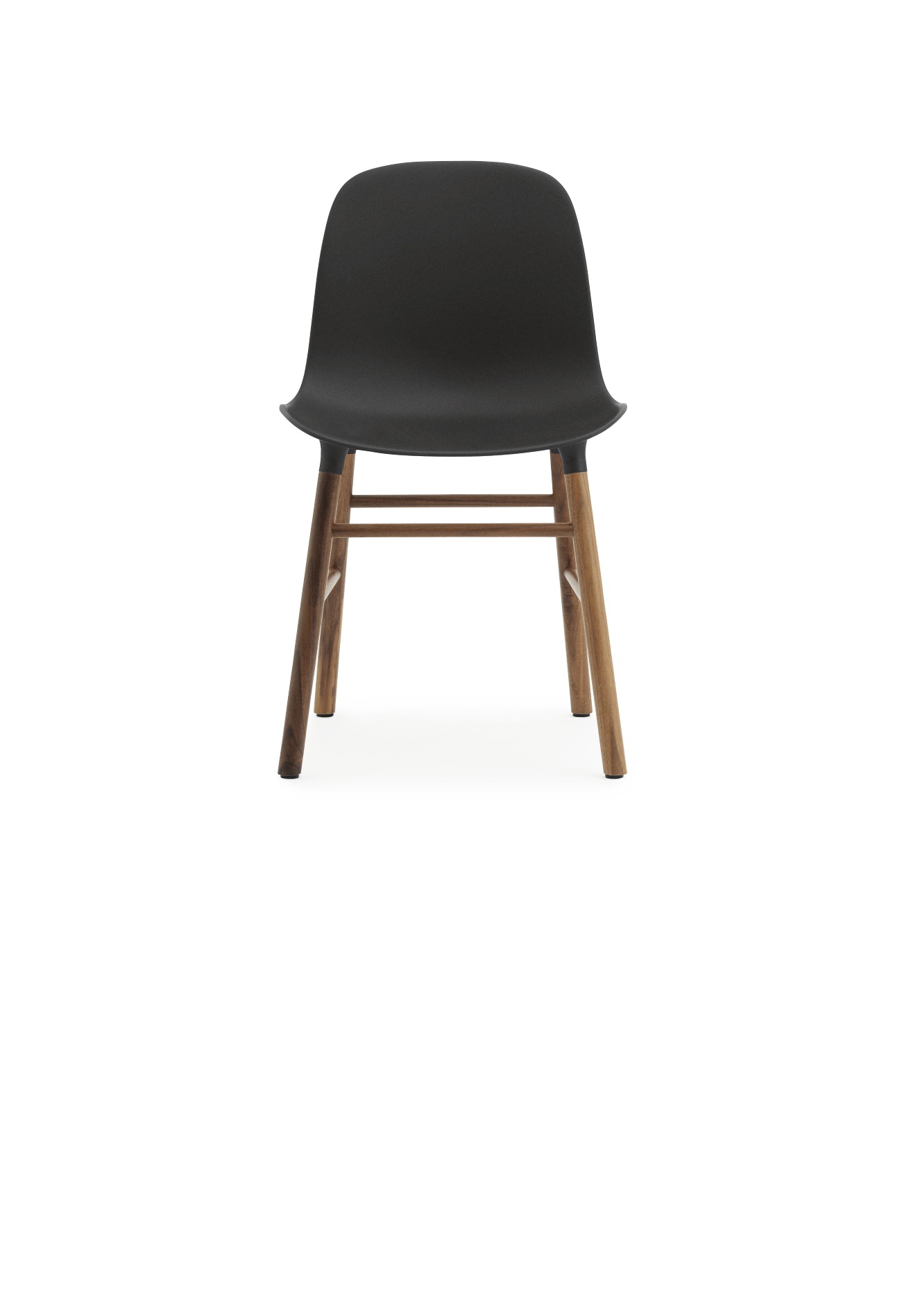 Schwarzer Form Chair Stuhl von Normann Copenhagen mit Holzbeinen, moderne Sitzmöbel für Esszimmer und Wohnbereich.
