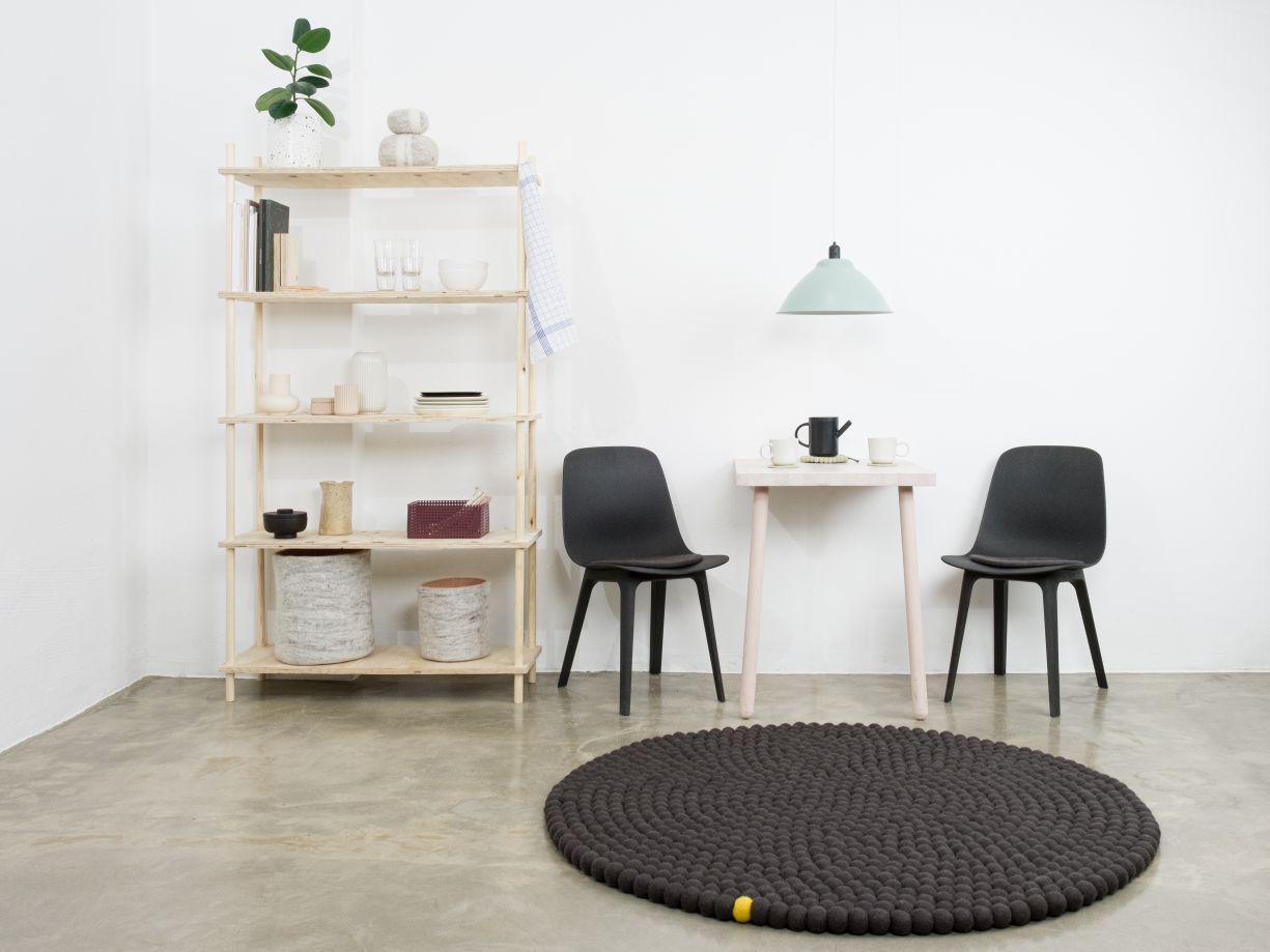 Big One rond vilten tapijt Ø 300 cm myfelt antraciet
