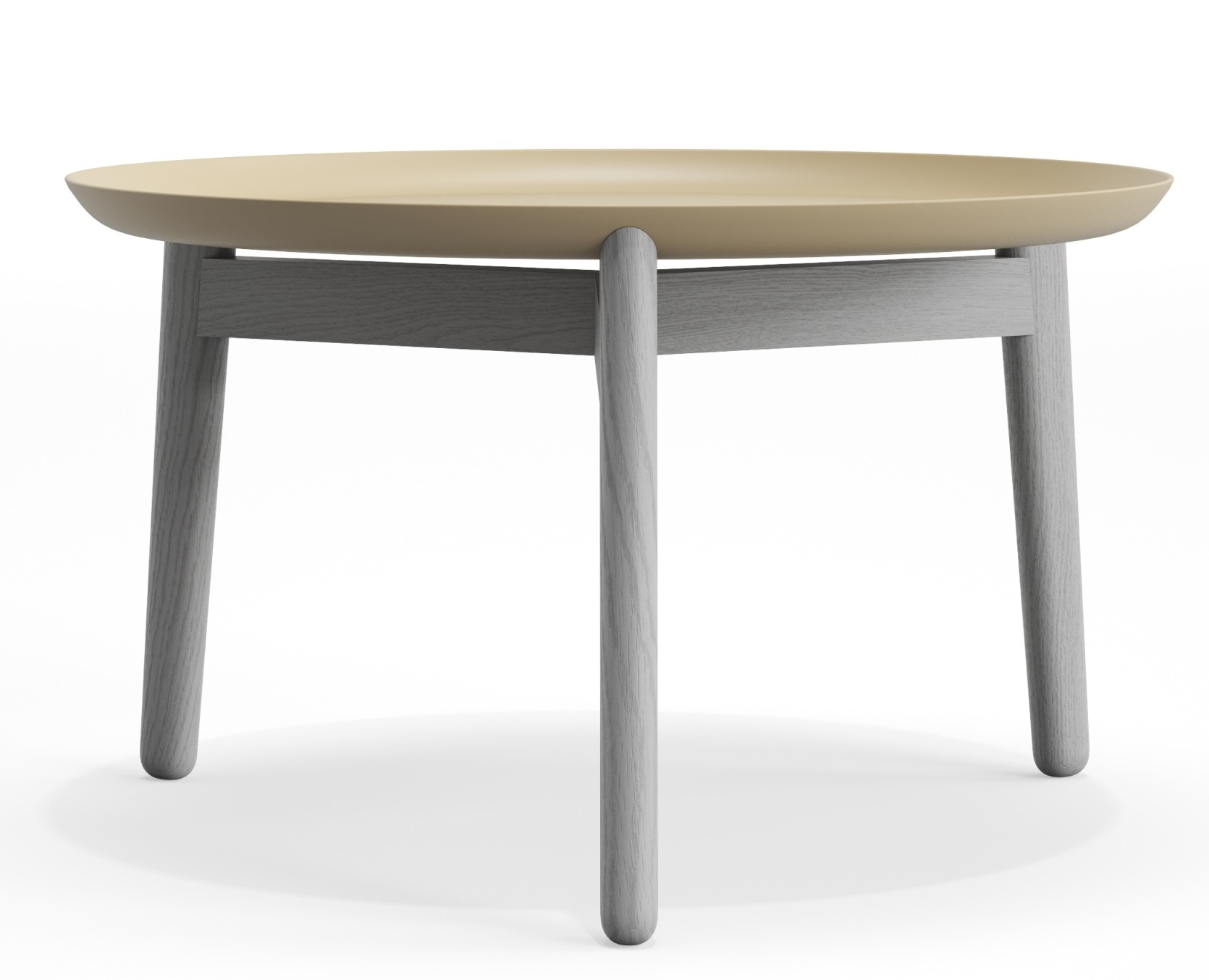 Plaisir 2 Beistelltisch von Zeitraum, Aluminium Tisch mit Holzbeinen, modernes Design für Wohnzimmer.
