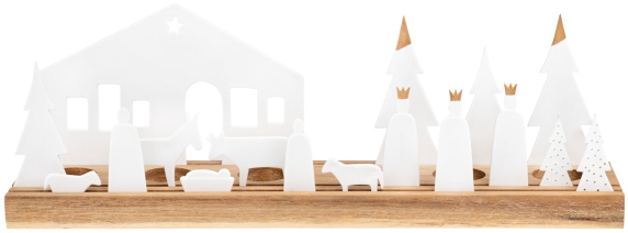 Living Xmas-lichtobject: kerststal met Räder 
