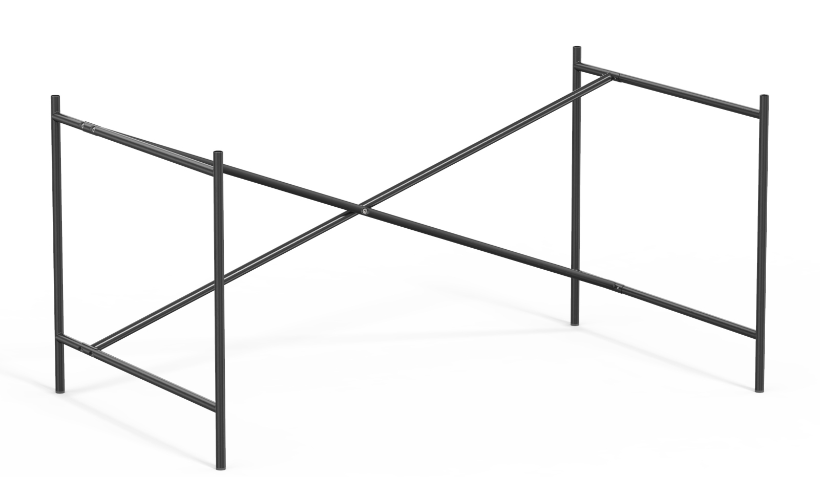 Schwarzes Eiermann Tischgestell von Richard Lampert, minimalistisches Design für moderne Büros und Wohnräume.