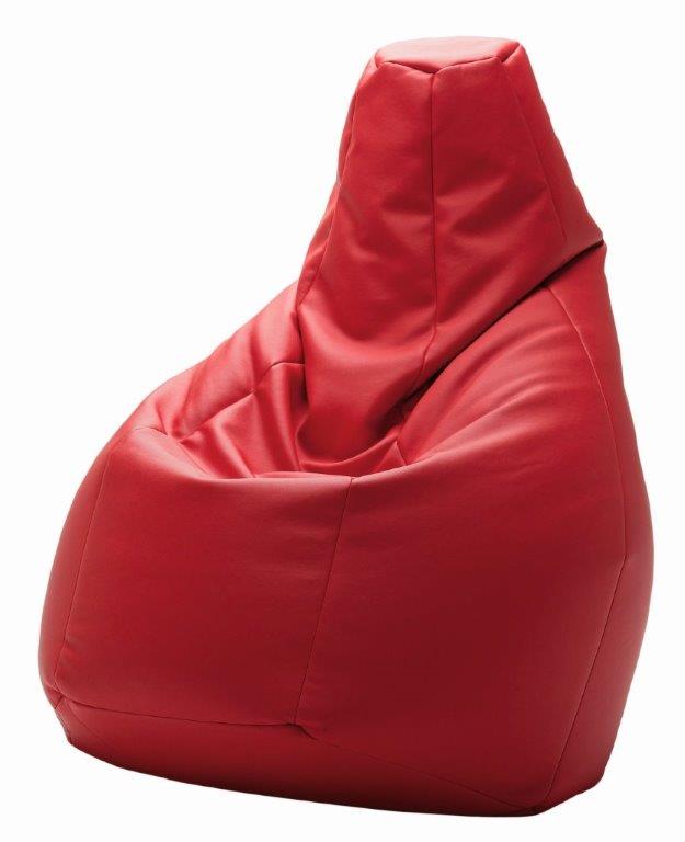 Roter Sacco Sitzsack von Zanotta: Bequemer, formstabiler Sitzsack für entspanntes Sitzen und Relaxen.