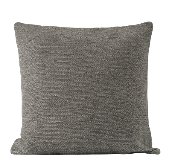 Graues Mingle Cushion Kissen von Muuto mit feiner Textur für Wohnzimmer und Schlafzimmer.