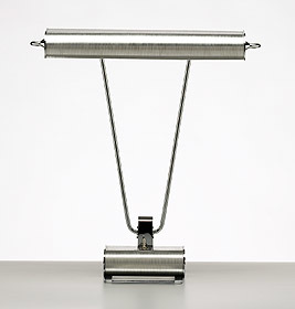 AD34 Art Déco Schreibtischleuchte von Tecnolumen: Silberne Lampe im Bauhaus Design für den Schreibtisch.