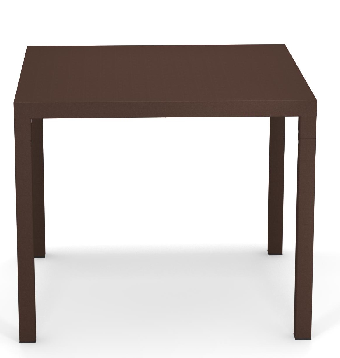 Quadratischer, brauner Emu Nova Tisch für den Außenbereich, ideal für Garten und Terrasse.