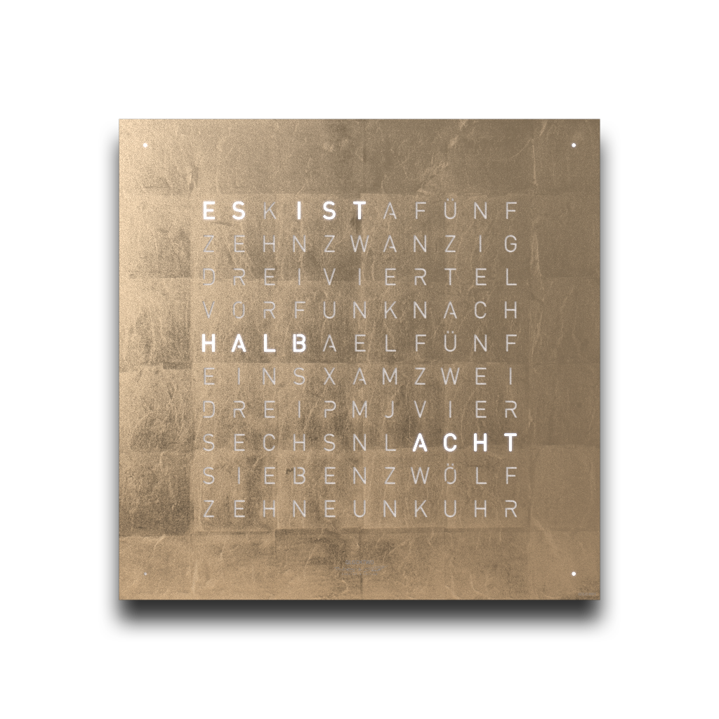 Voorpagina voor Earth 45 wandklok QLOCKTWO