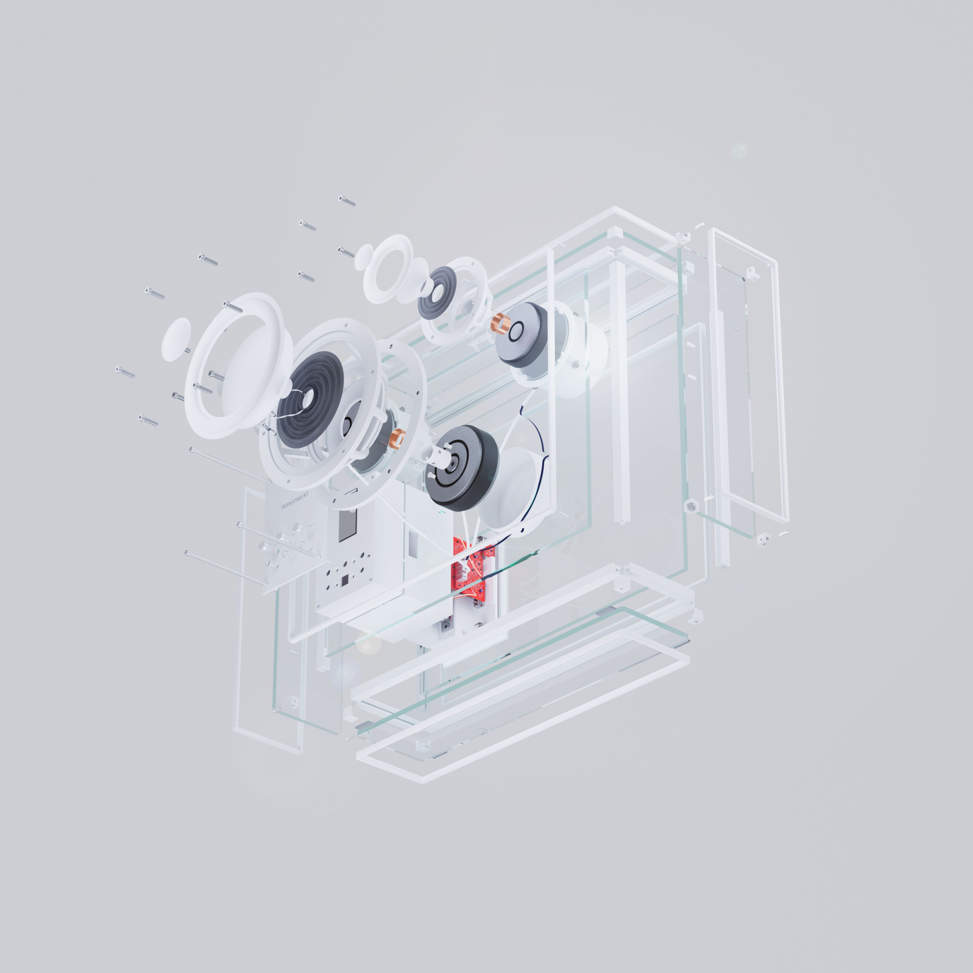 Transparante luidspreker Transparent