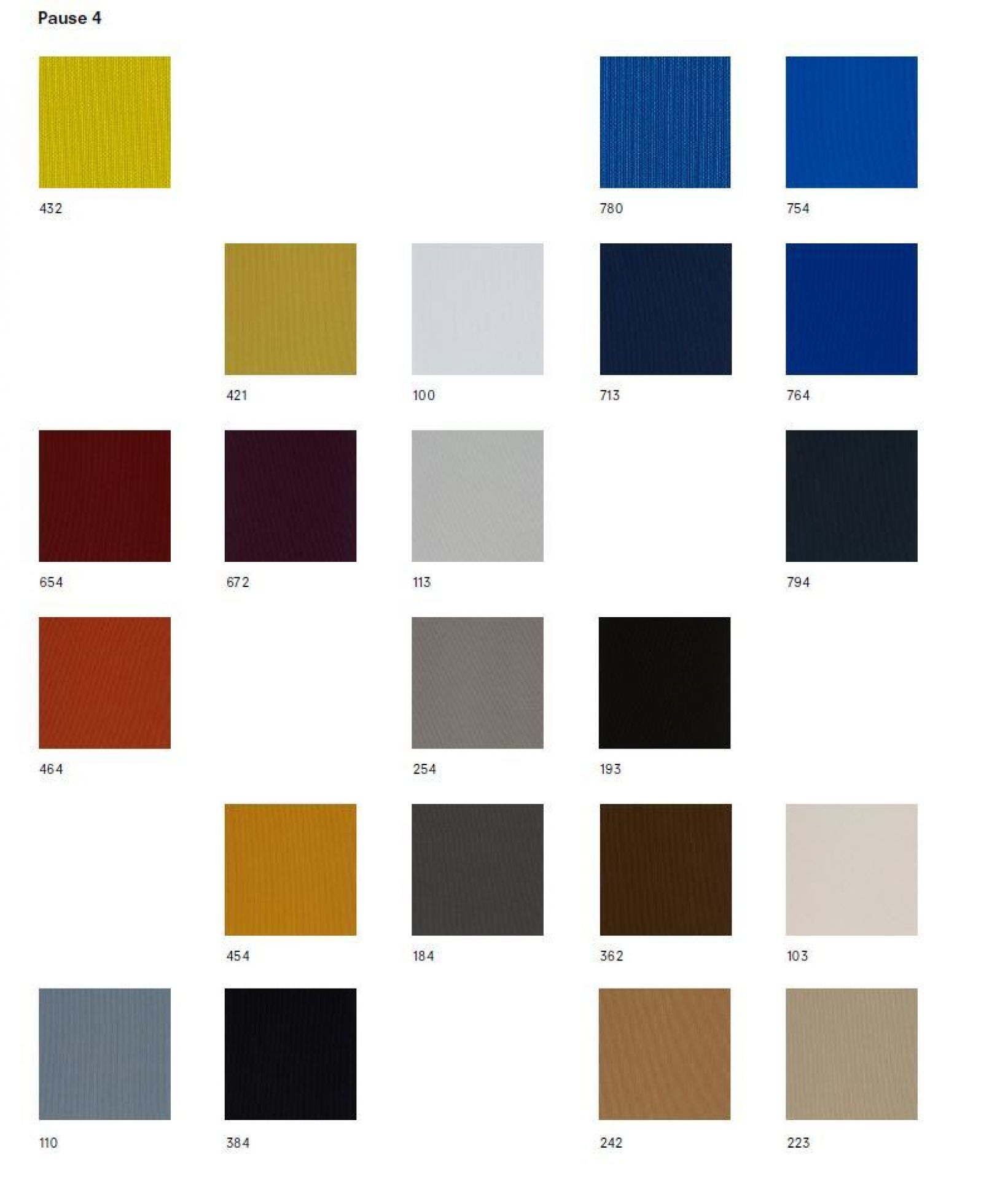 Stofstalenkaart Pause 4 Kvadrat