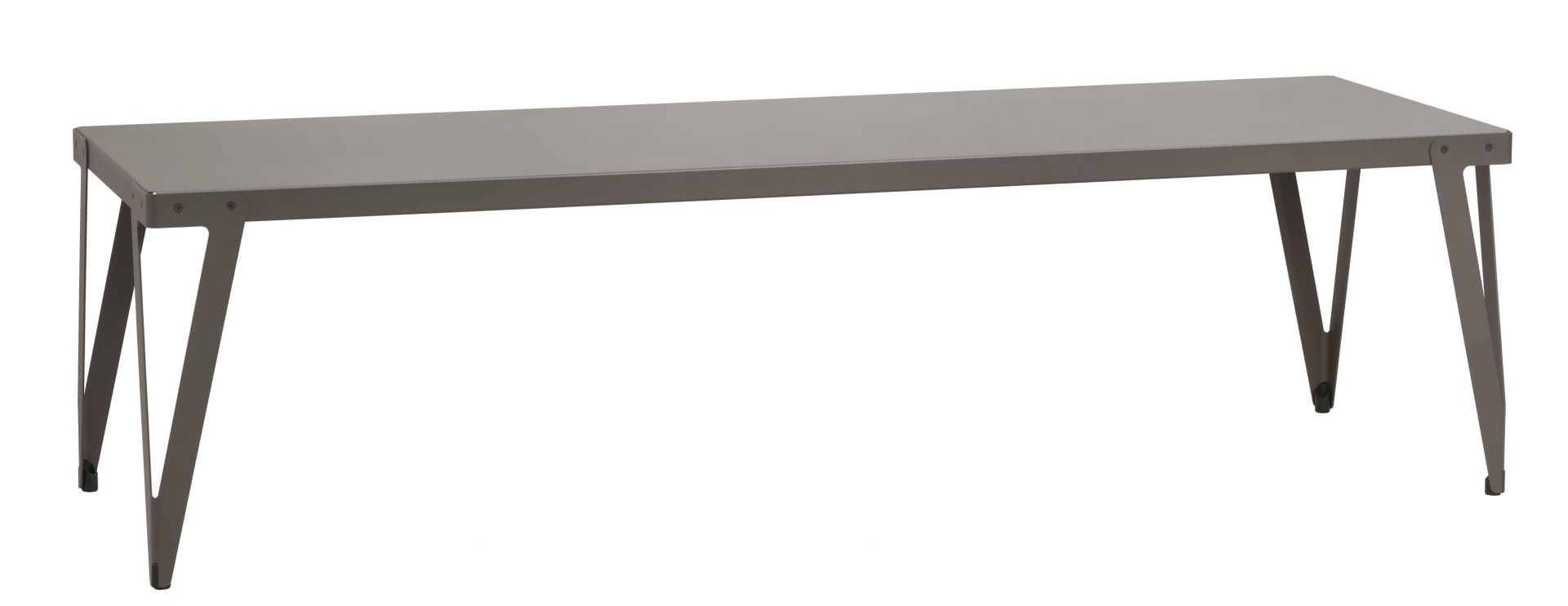 Lloyd Indoor Table Tisch Functionals: Grauer Esstisch mit minimalistischem Design und Metallbeinen für Esszimmer.