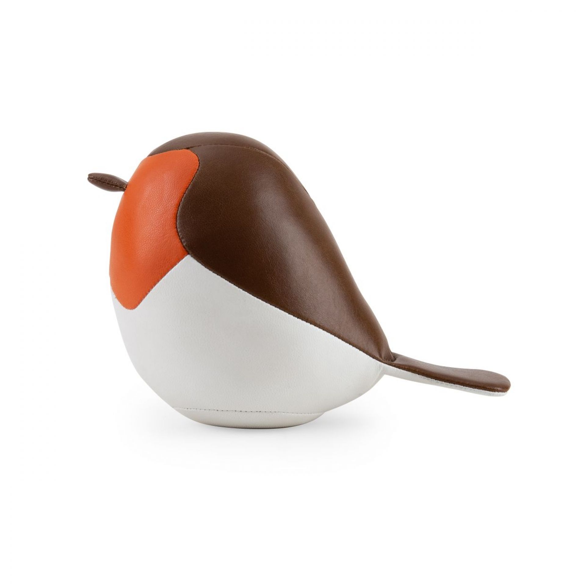 Züny Vogel Robin Briefbeschwerer: Brauner, orangefarbener und weißer Deko-Vogel als Buchstütze oder Tischdeko.