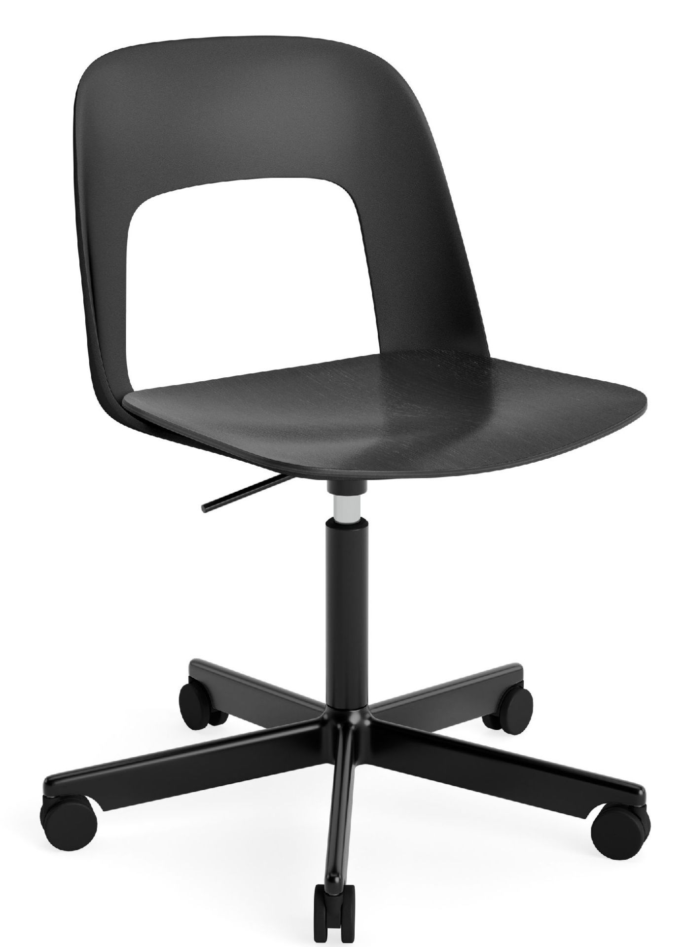 Layout Side Chair 142 stoel met vijfpoot en draaivoet van Hay