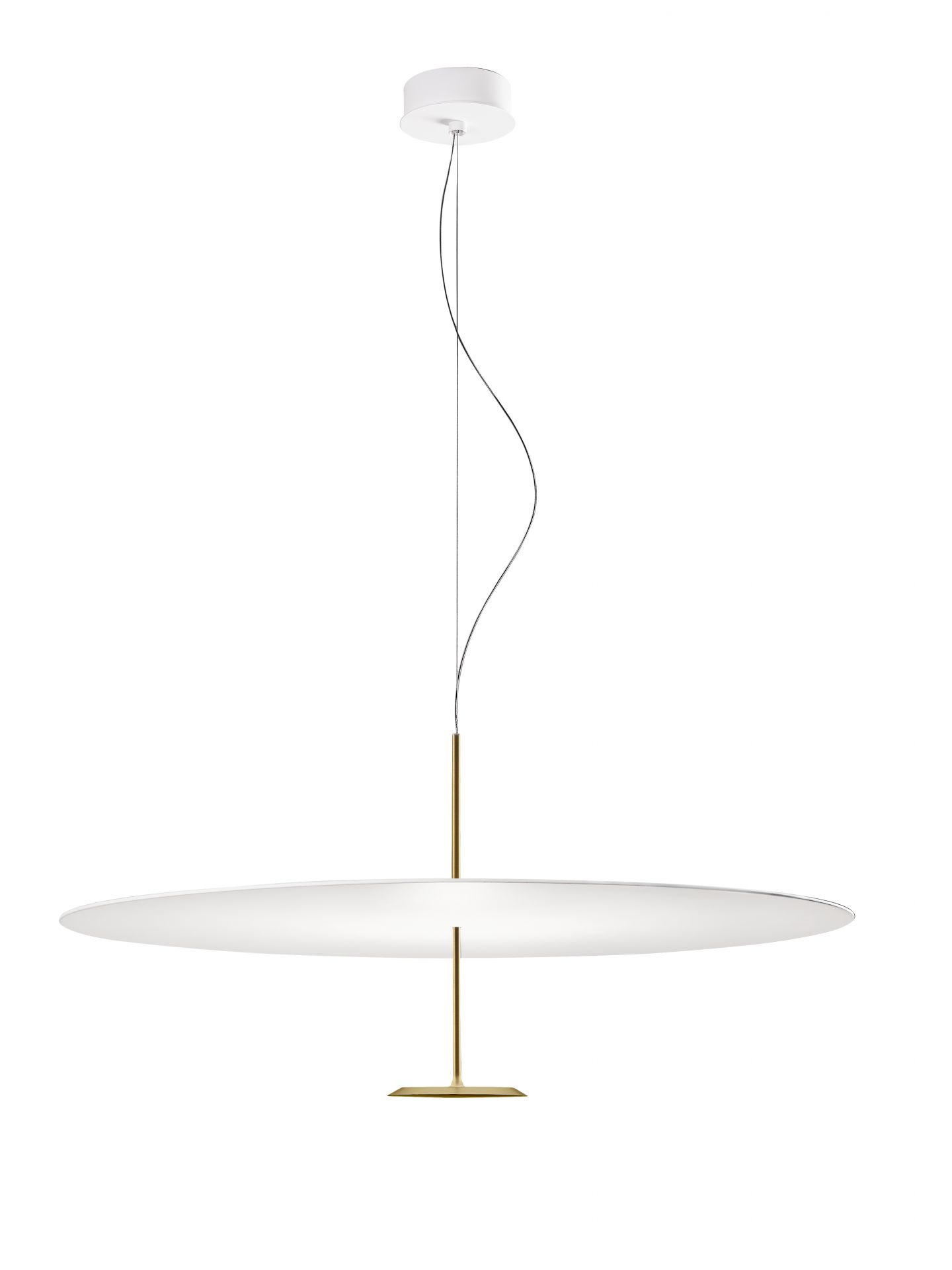 Dot 600 hanglamp, geanodiseerd messing, 2700K, aan/uit, Lumina