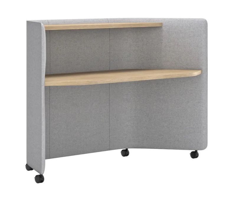 In OUT Office ME2260-bureautafel met geluidsabsorberende scheidingswanden van Andreu World
