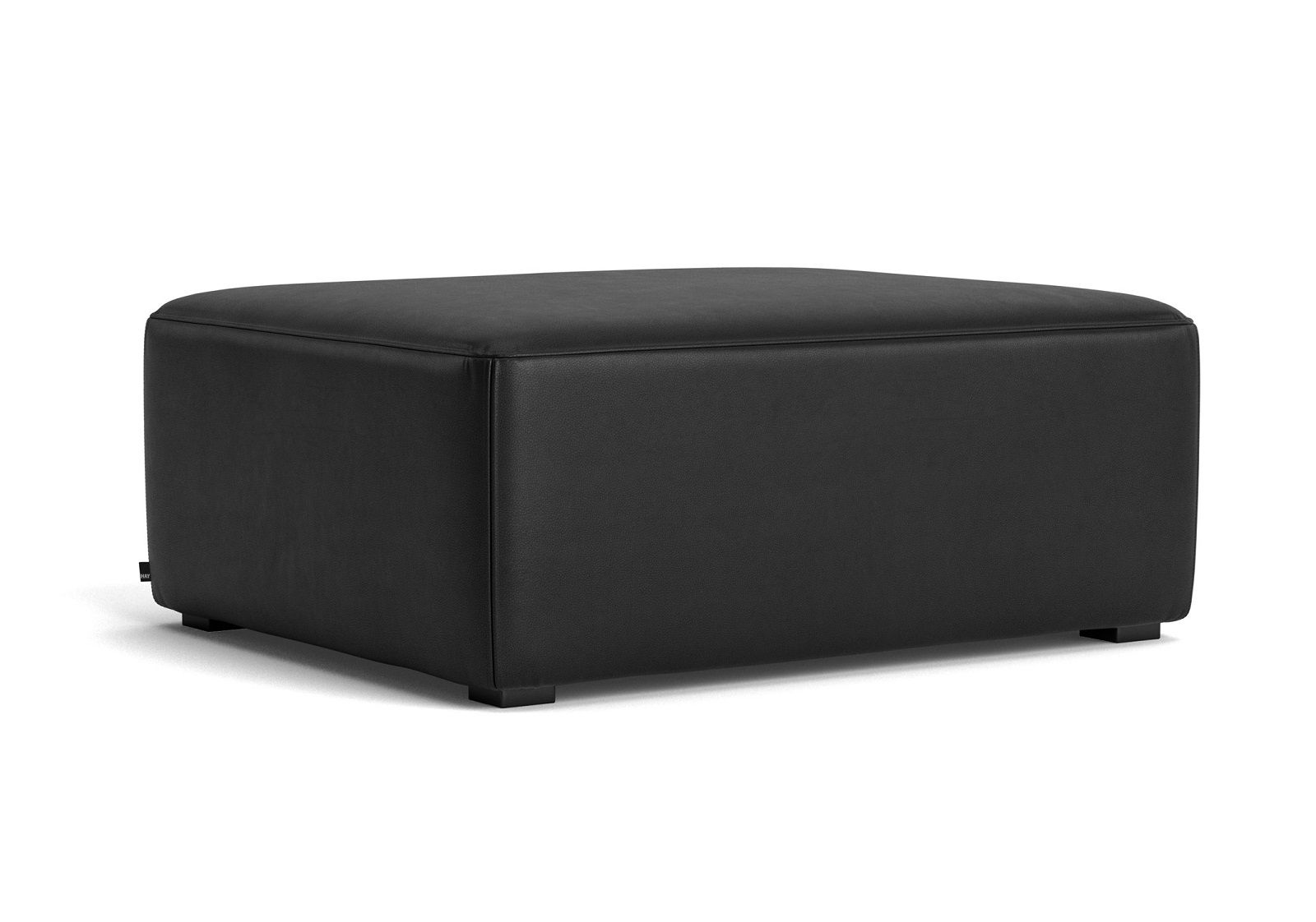 Schwarzer Mags Connectable Hocker von Hay, ein moderner Sitzhocker für Wohnzimmer und Lounge.