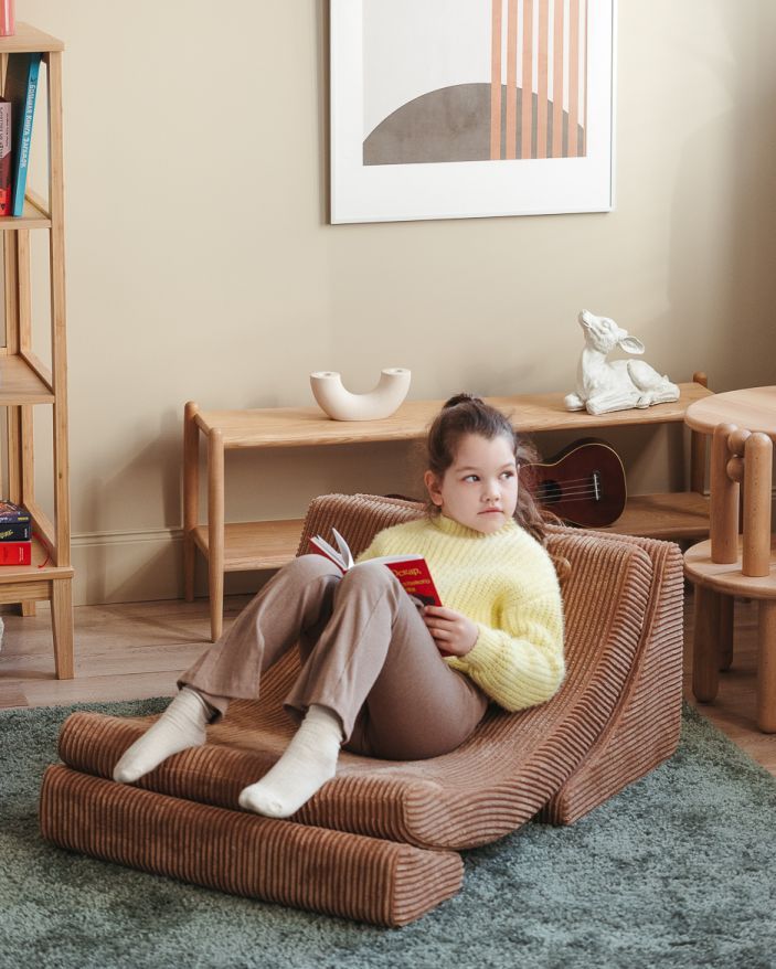 Mond kinderfauteuil van breedcorduroy van Wigiwama