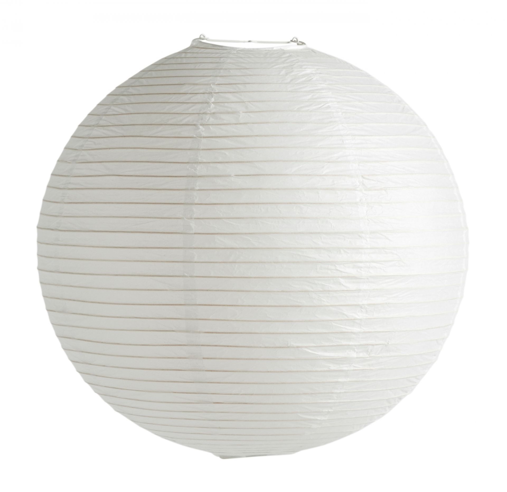 Weißer Rice Paper Shade D80 Lampenschirm von Hay, runde Papierlampe für stimmungsvolle Beleuchtung.