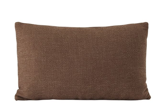 Rechteckiges, braunes Mingle Cushion Kissen von Muuto aus Stoff mit feiner Textur für Wohnzimmer und Schlafzimmer.