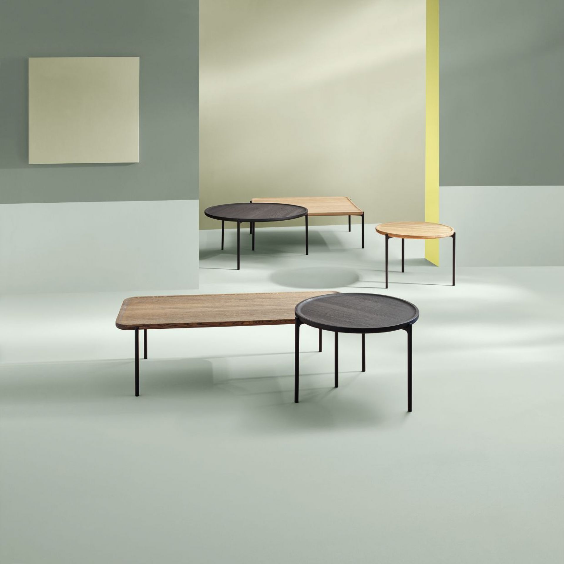 Savoye Tisch Eiche rechteckig von Eva Solo, weiß lackiert, 120x42 cm, moderner Couchtisch für Wohnzimmer.