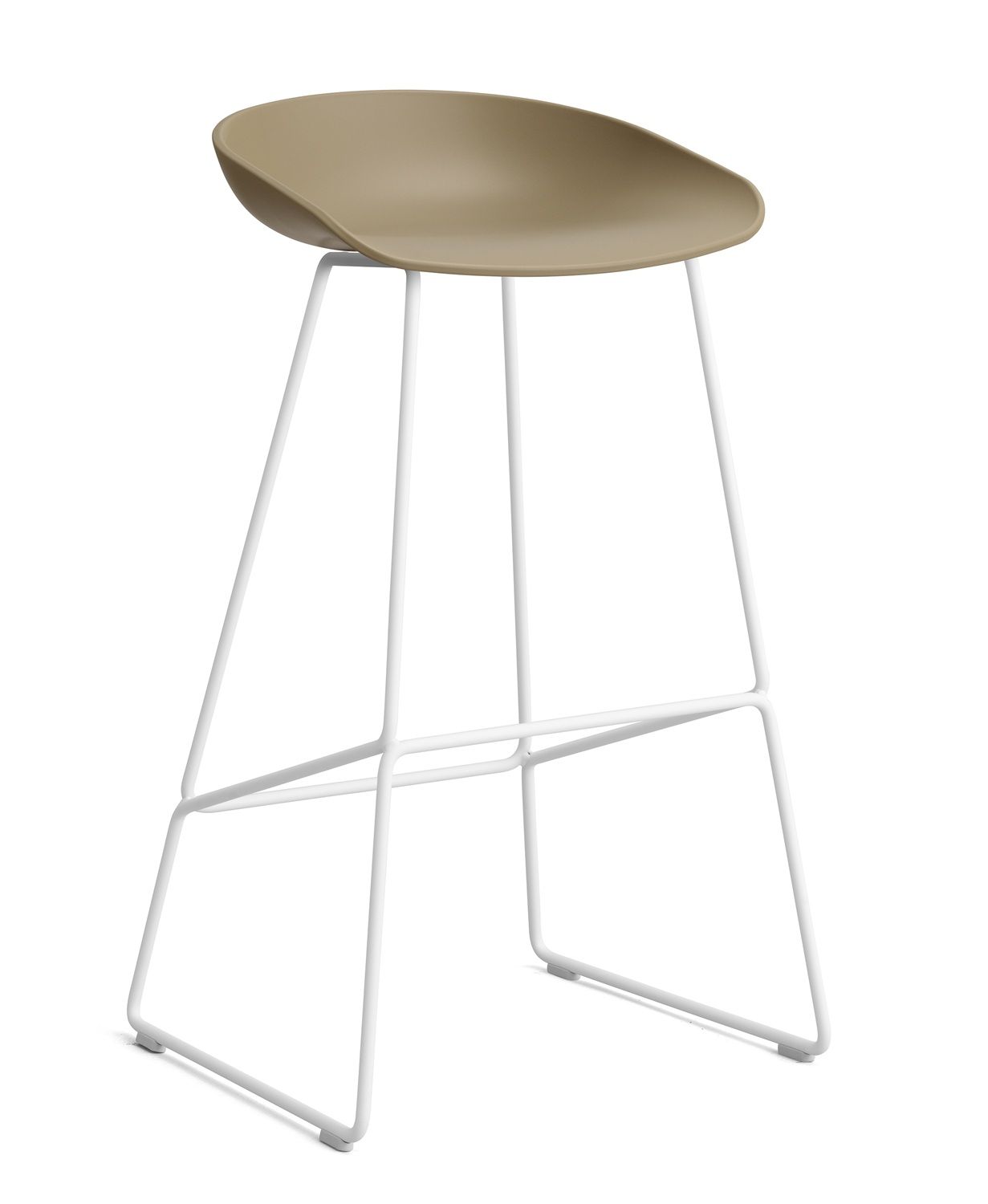 About A Stool AAS 38 / AAS38 75 cm Wit en Clay Hay UNIEK EXEMPLAAR