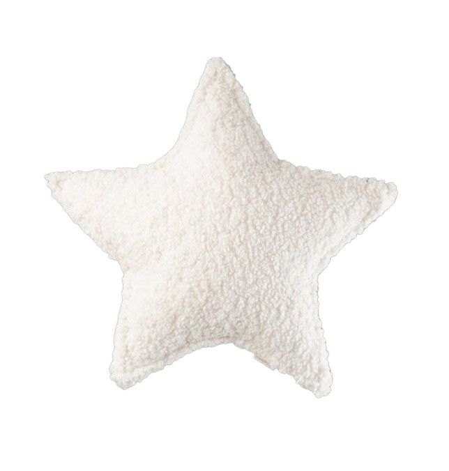Kinderkussen met sterrenmotief van Wigiwama, crèmewit