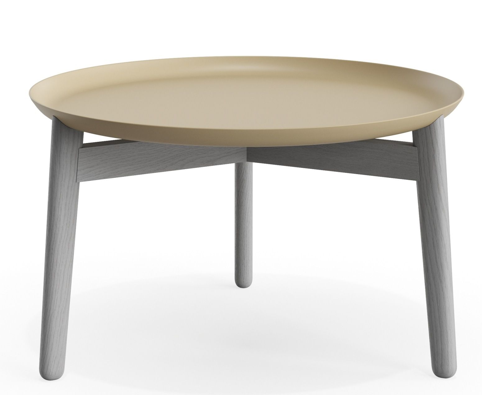Plaisir Beistelltisch von Zeitraum, Aluminium Tisch mit drei Beinen, modernes Design für Wohnzimmer und Büro.