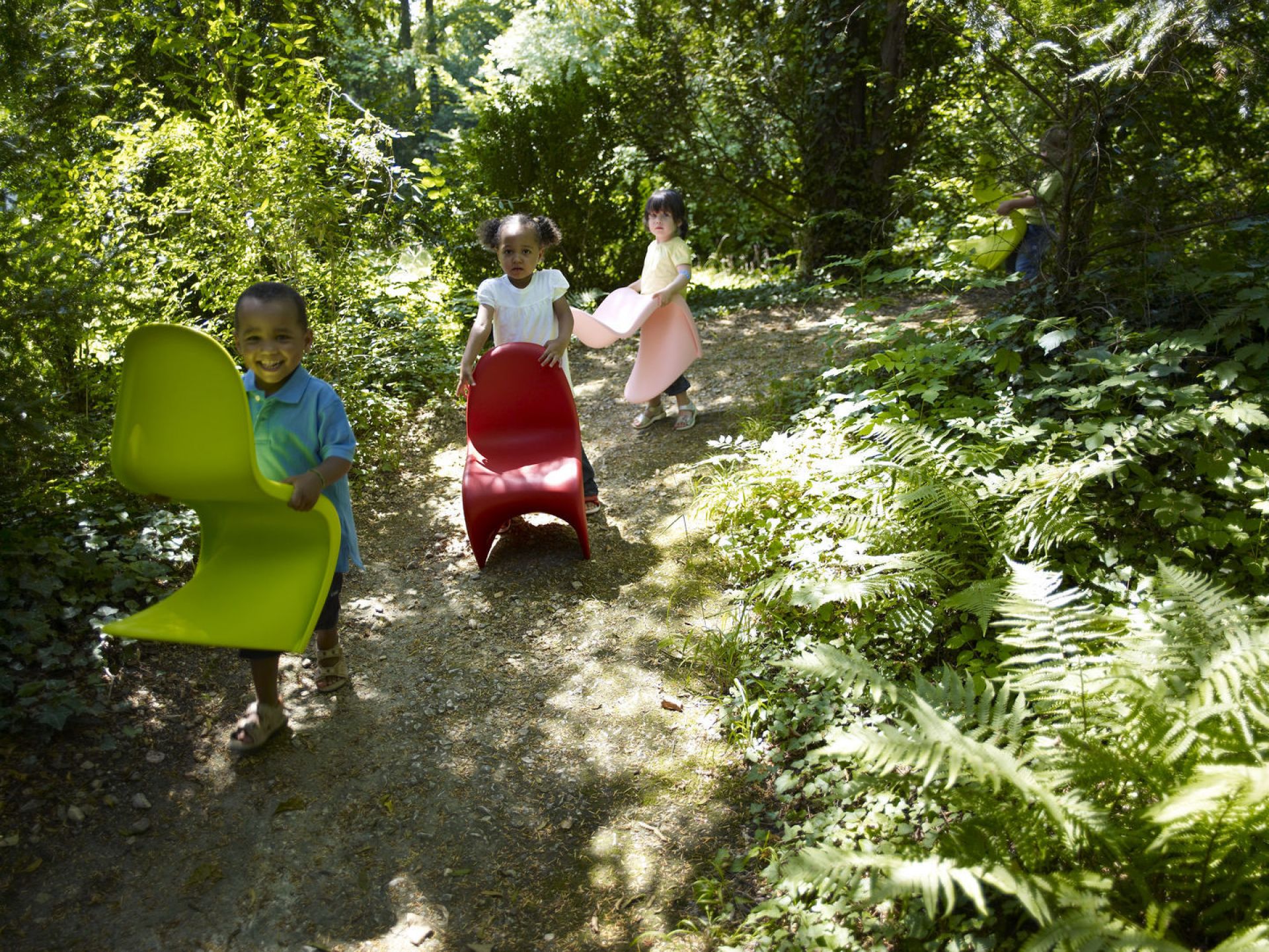 Panton Junior-stoel Vitra goudgeel 