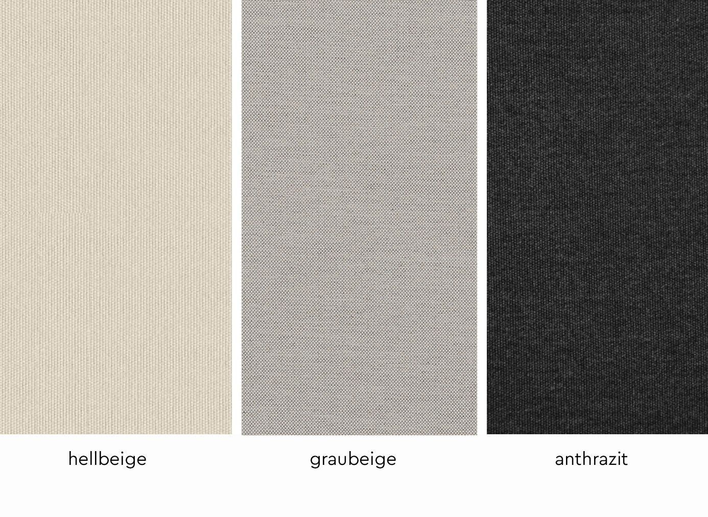 Riva Bankauflage Conmoto: Farbvarianten Hellbeige, Graubeige und Anthrazit für Gartenbank, Outdoor-Möbel.