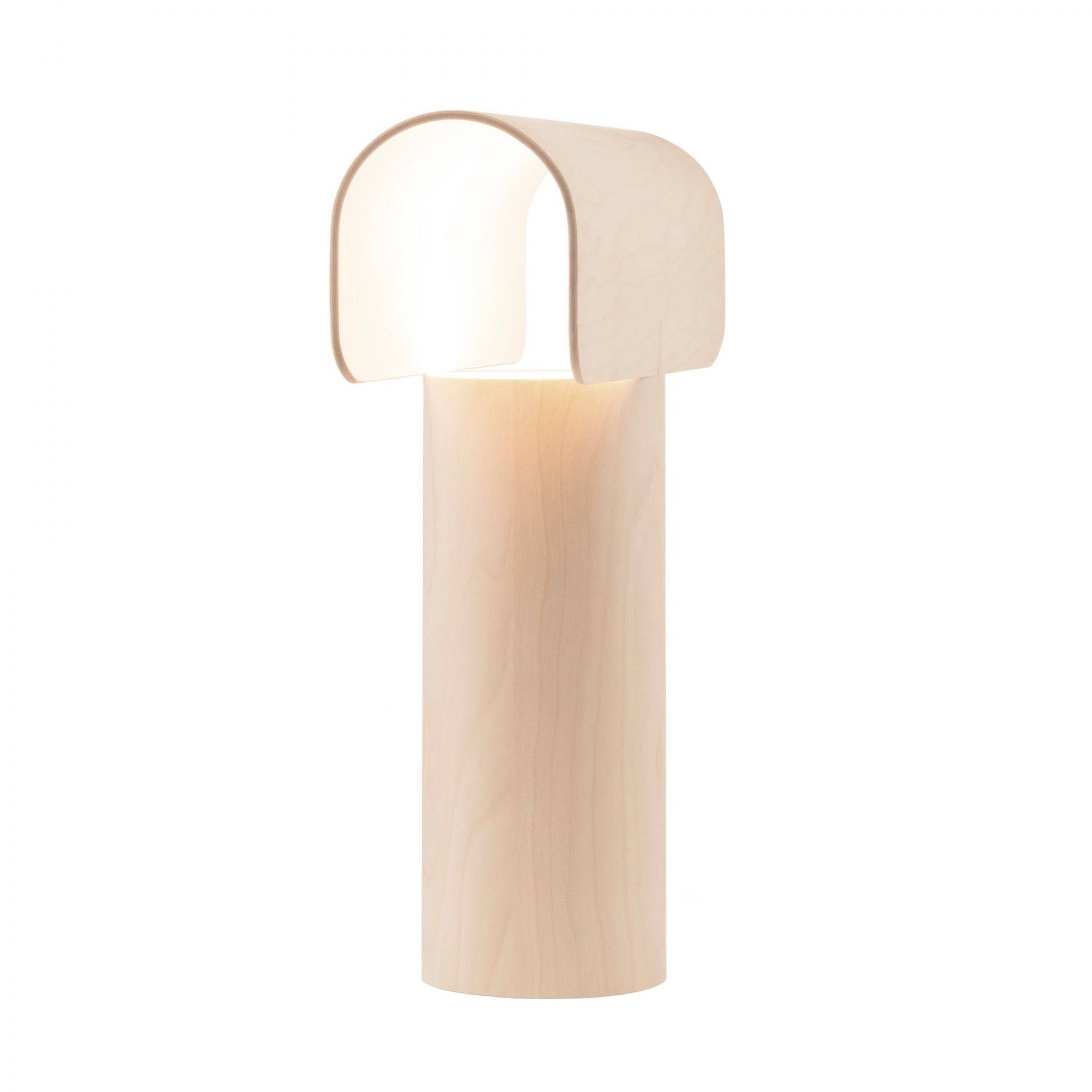 Teelo 8020 Tischleuchte von Secto Design, moderne Birkenholz Lampe für Nachttisch oder Schreibtisch.