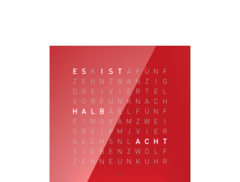 Voorpagina voor Earth 13.5 Tafelklok Duits QLOCKTWO