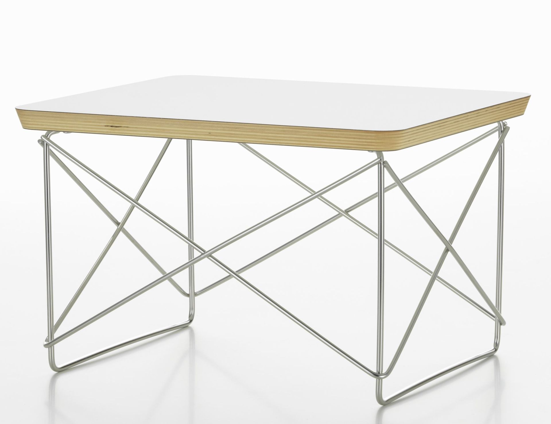 Occasional LTR bijzettafel HPL WIT / ROESTVRIJ STAAL Vitra UNIEKE EXEMPLAREN  