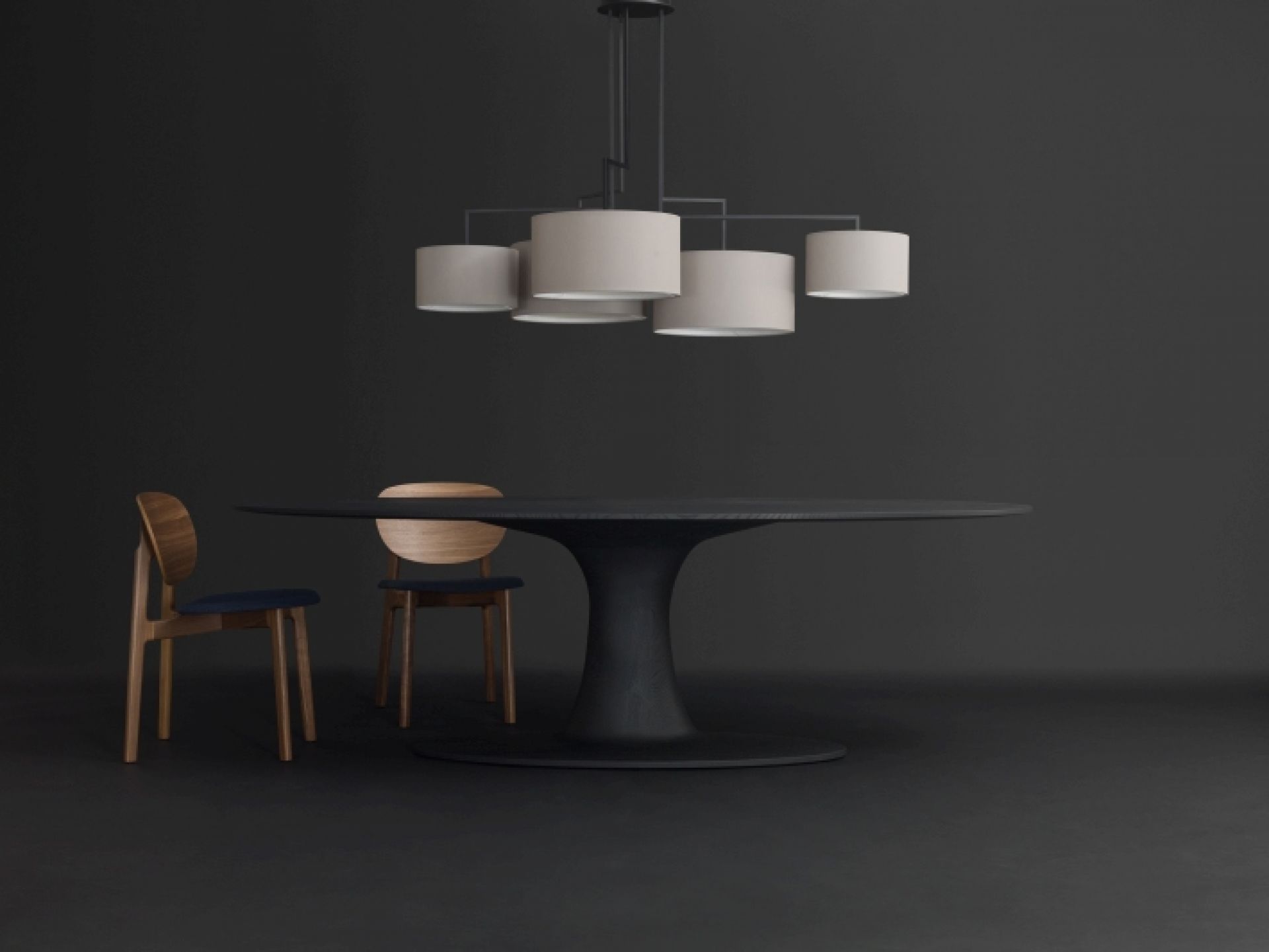 Draaitafel Oval L 300 - 330 cm Eettafel Zeitraum