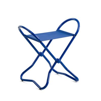 Blauer Klapphocker im Chicago Design: Leichter, tragbarer Hocker für Camping und Zuhause.