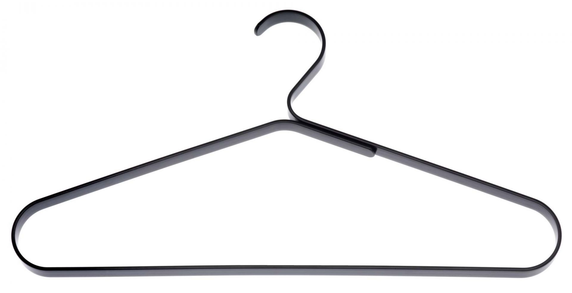 Schwarzer Kleiderbügel von Schönbuch, minimalistisches Design für Garderobe und Kleiderschrank. Praktischer Bügel für Jacken, Hemden und mehr.