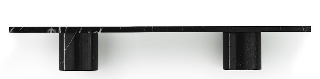 Sten Regal 80 cm von Normann Copenhagen aus schwarzem Marmor, moderne Wandregal-Lösung.