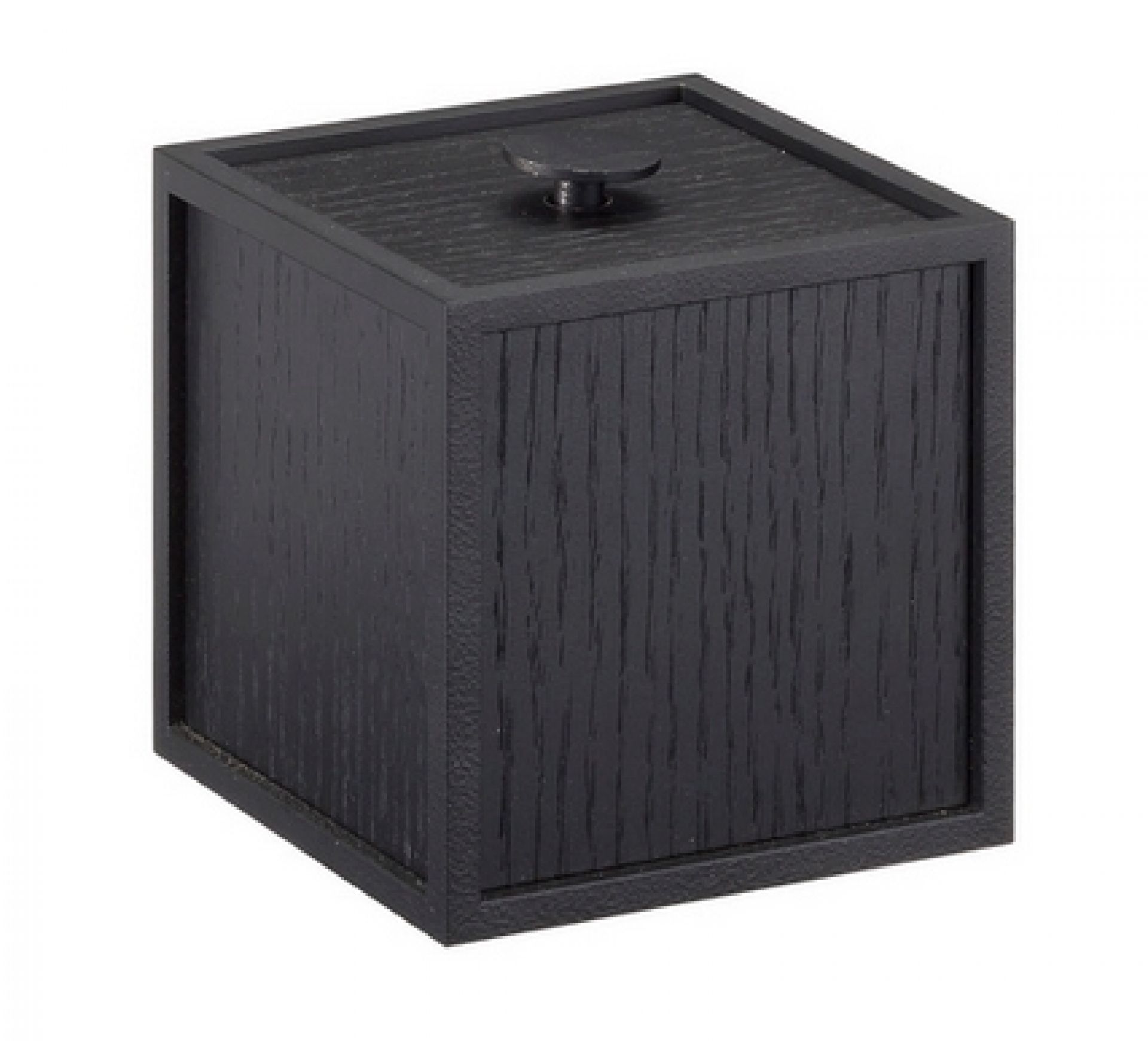 Frame 10 opbergbox, essenhout zwart gebeitst, Audo, UNIEK EXEMPLAAR
