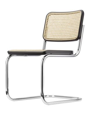 S 32 V Stalen buis Klassieker Freischwinger CHROOM / ZWART Thonet VOORKEURSCOMBINATIE