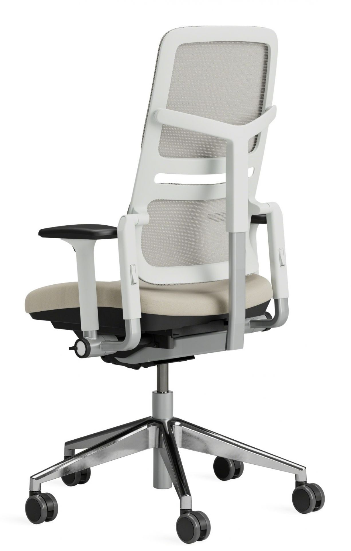 Please Air Bürostuhl von Steelcase mit Netzrücken, ergonomisch und modern, Ansicht von hinten.