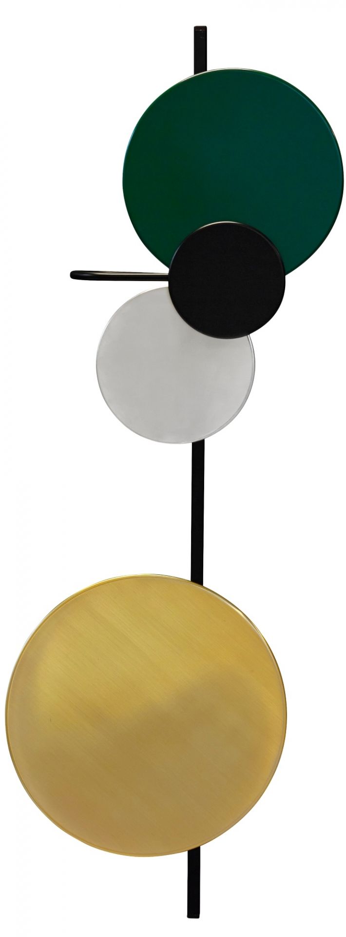 Planet Lamp Wandleuchte von Please Wait to be Seated in indischem Rot mit farbigen Kreisen.