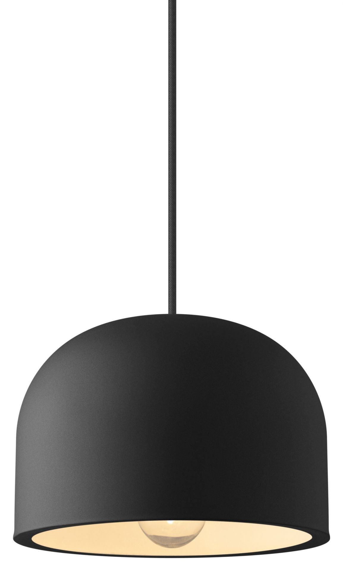 Schwarze Quay Hängeleuchte von Eva Solo, Durchmesser 22 cm, moderne Pendelleuchte für Innenräume.