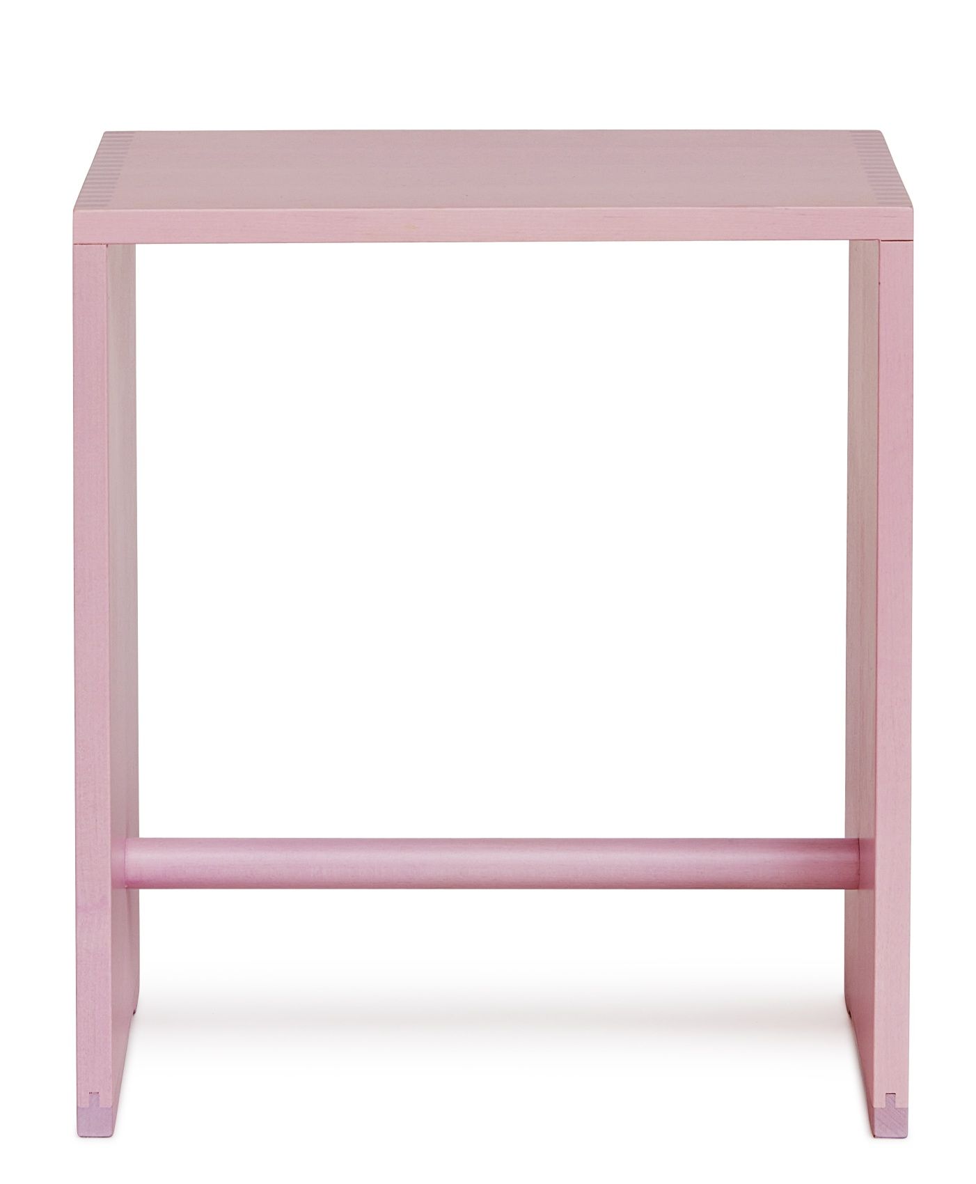 Ulmer Hocker Max Bill Rosa Limited Edition aus Holz, moderner Design Hocker für Wohnen und Büro.