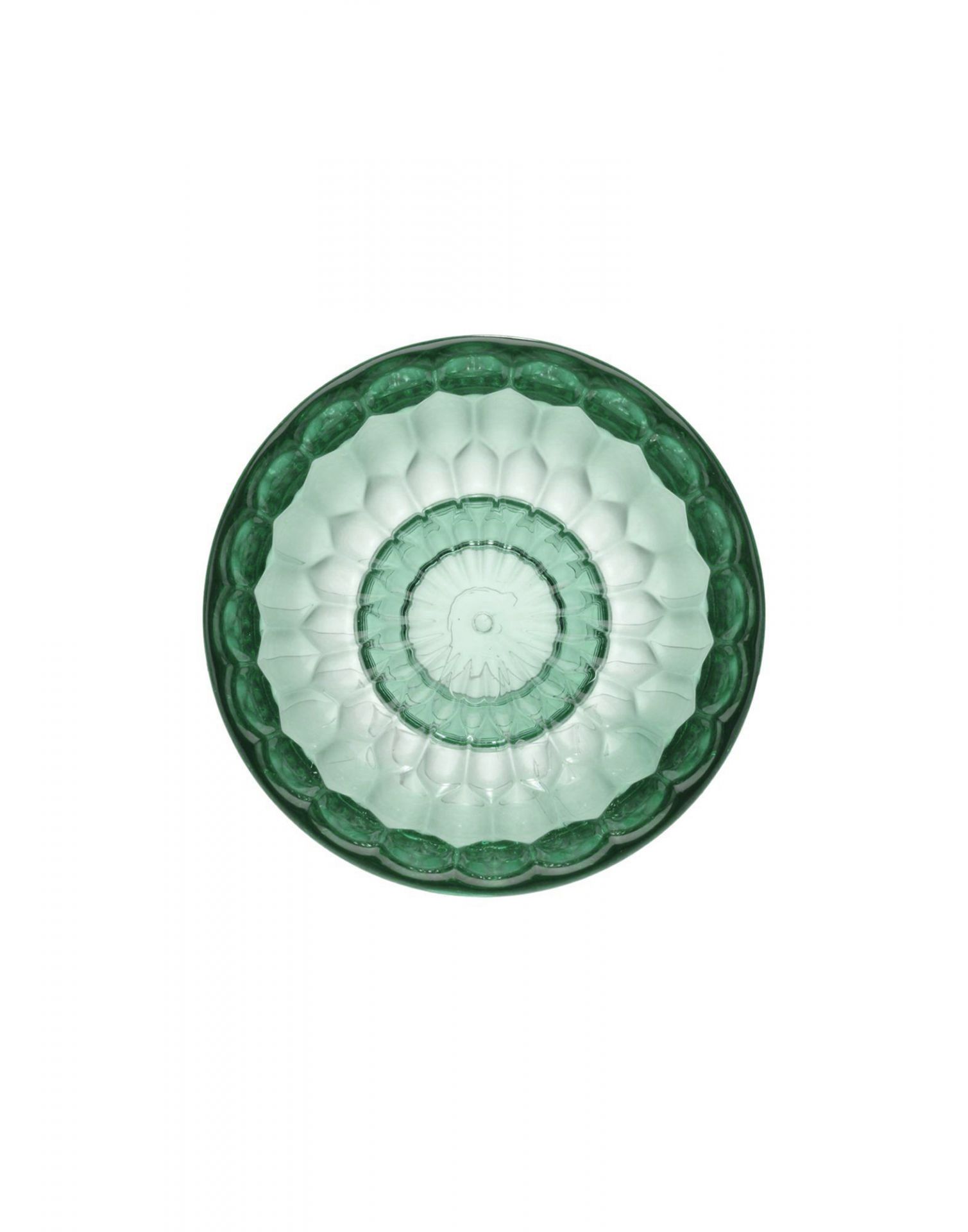Draufsicht: Grüner Jellies Coat Hangers Garderobenhaken von Kartell, kleiner Wandhaken mit Muster.