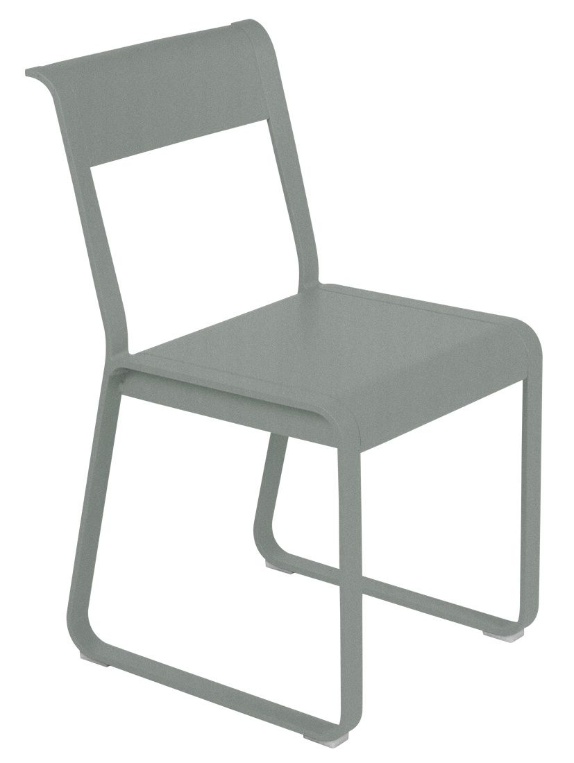 Bellevie Stuhl von Fermob in Lapilligrau: Moderner Outdoor-Stuhl aus Metall, ideal für Garten und Terrasse.
