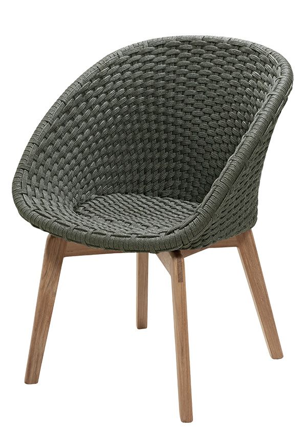 Peacock Outdoor-fauteuil Rope Cane-Line donkergroen