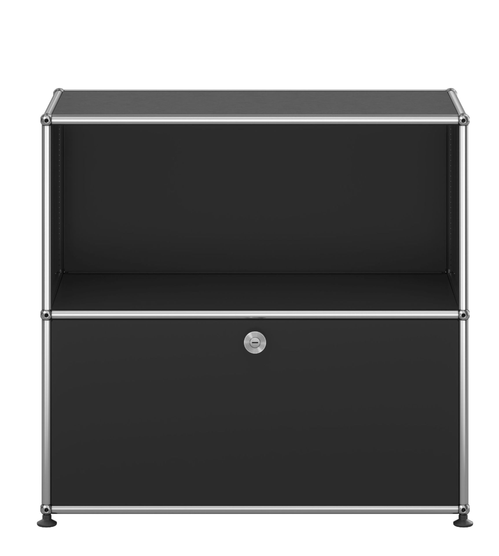 USM Haller dressoir M62 1 klep / 1 open vak grafietzwart