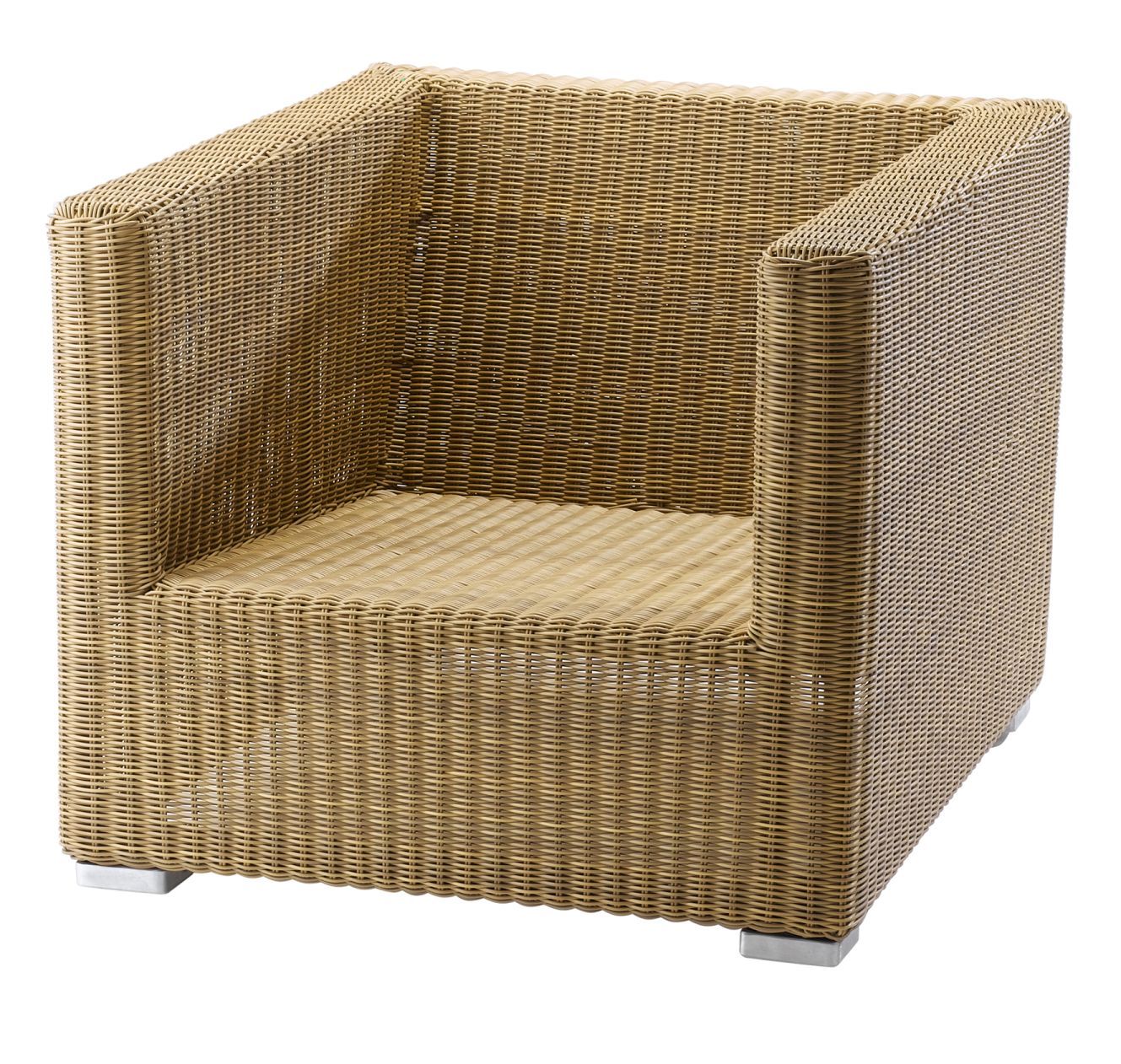 Chester Loungesessel von Cane-Line aus Rattan, moderner Outdoor Sessel für Garten und Terrasse.
