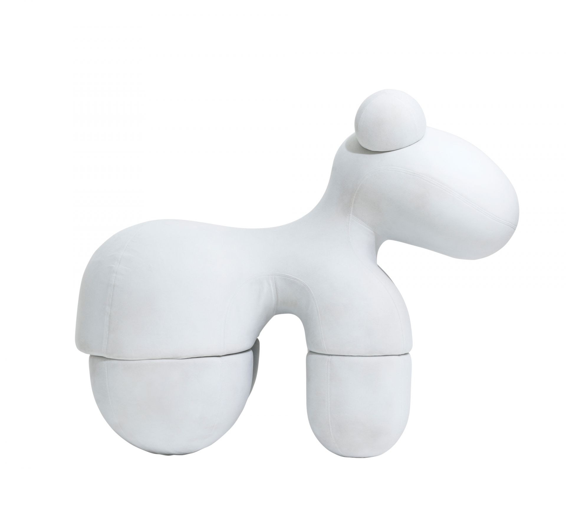 Pony Stuhl von Eero Aarnio Originals, modernes Designobjekt in Weiß, Sitzmöbel für Kinder.