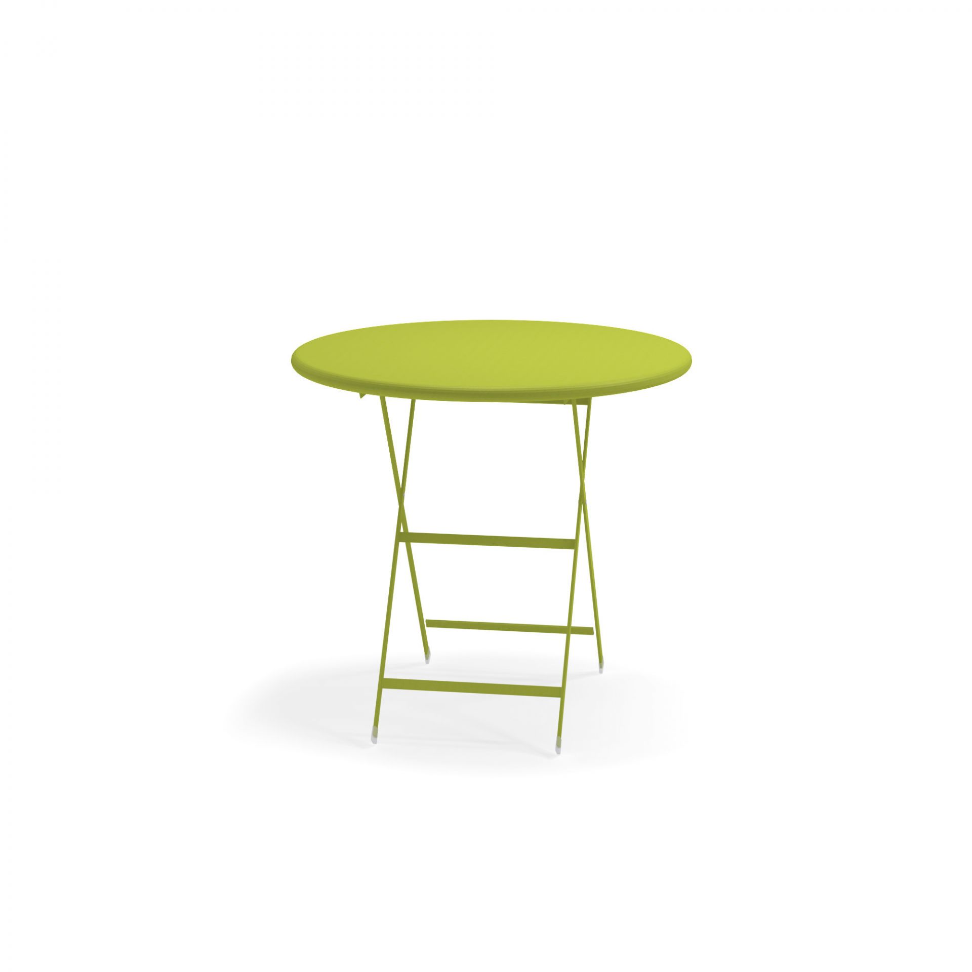Grüner Arc en Ciel Klapptisch rund von emu, ideal für Balkon und Garten.