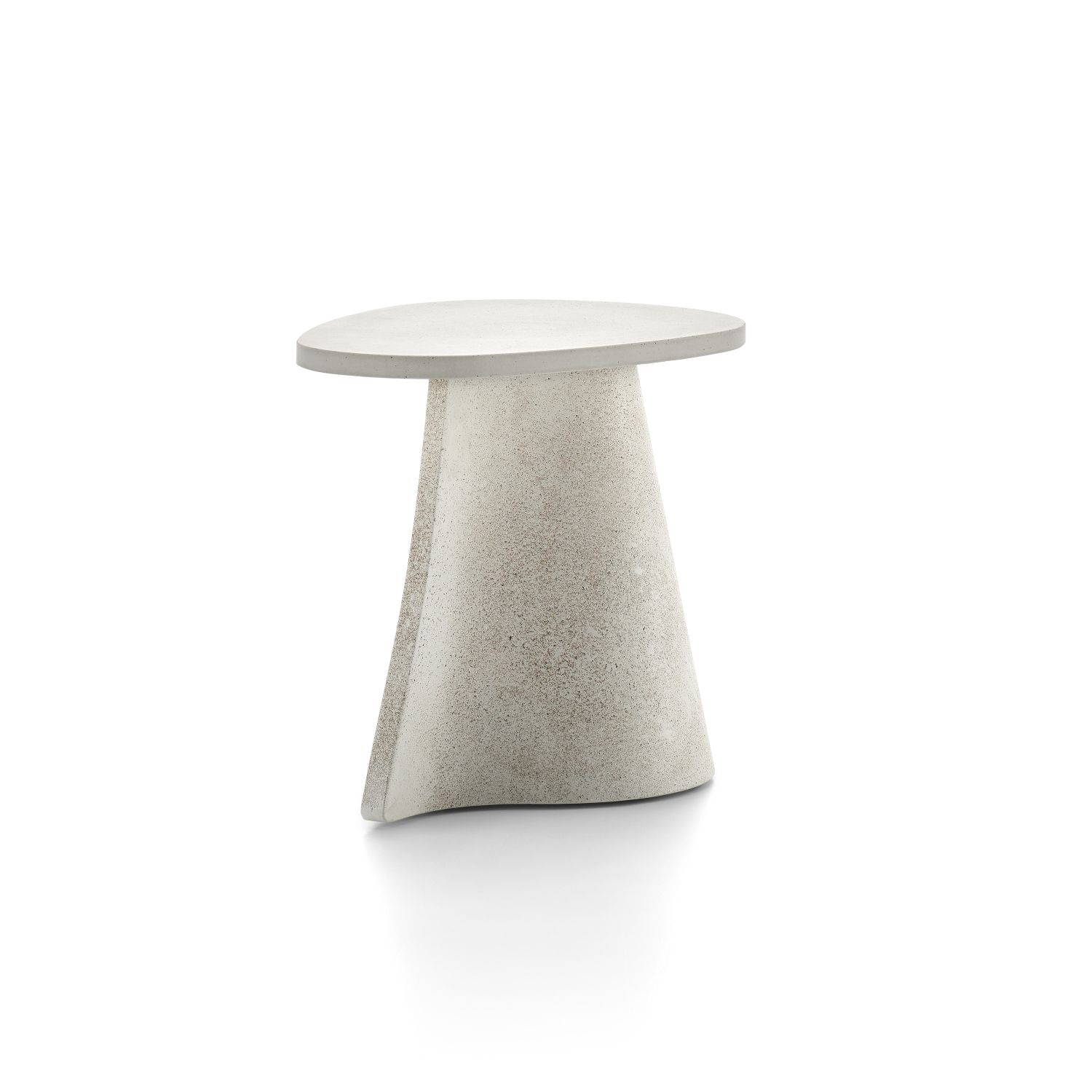 Fossil Beistelltisch von MDF Italia, moderner kleiner Tisch in Betonoptik für das Wohnzimmer.