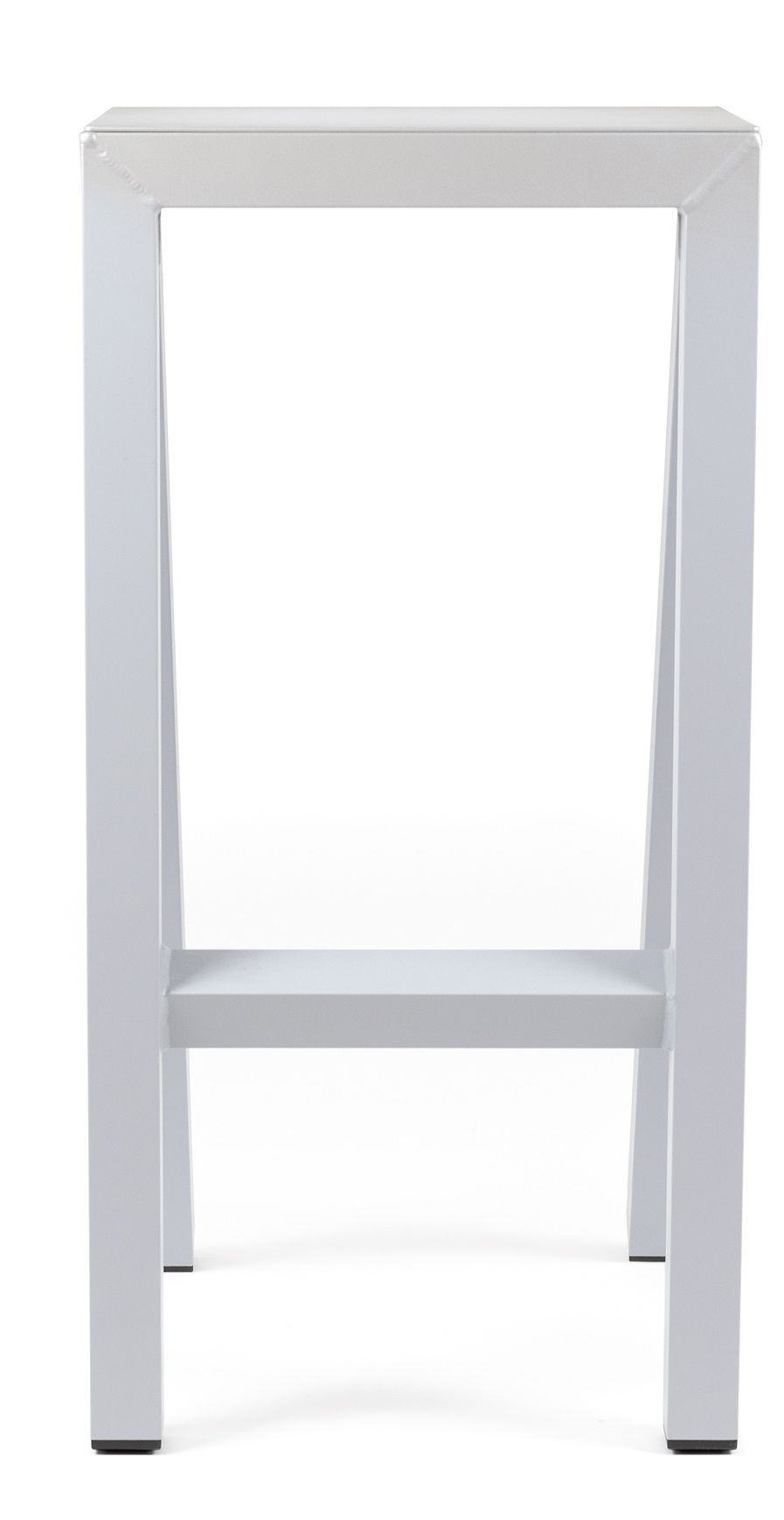 Bureaurama Hocker von Magis, minimalistischer Barhocker aus weiß lackiertem Metall, modernes Design für Büro und Zuhause.