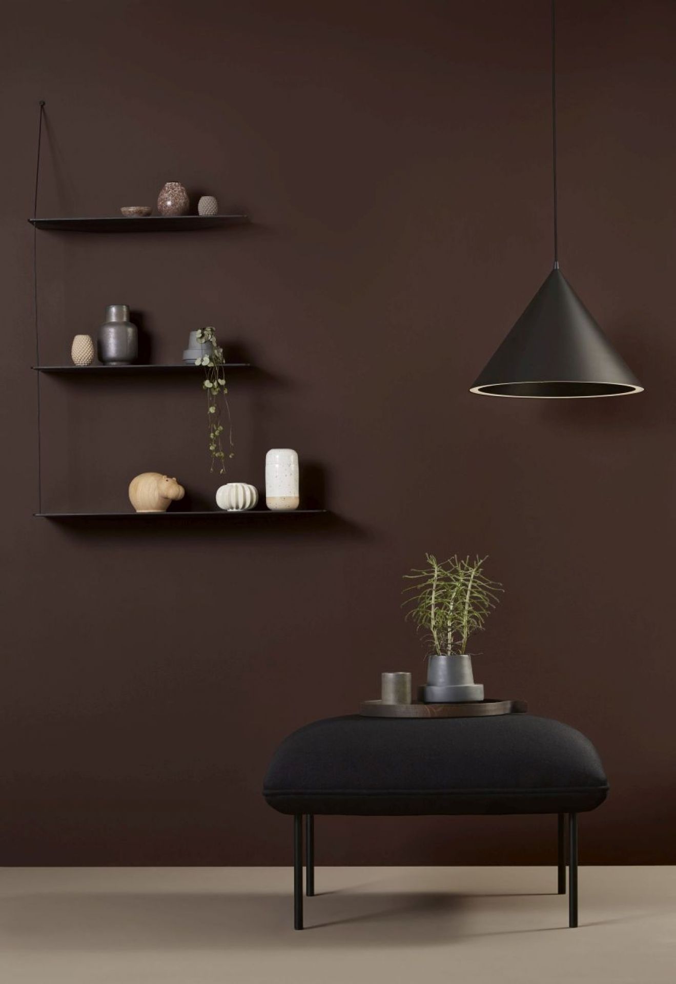 Annular Pendant hanglamp Zwart Woud